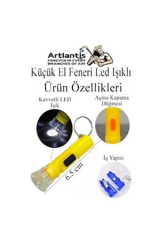 Küçük El Feneri Led Işıklı 10 Adet Anahtarlıklı Mini El Feneri İlk Yardım Feneri Deprem Feneri Karne Hediyesi