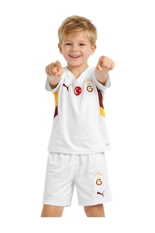 Gs Frm 0170 01777966902 Galatasaray Lisanslı 24-25 5 Yıldızlı Beyaz Çocuk Forma Set Beyaz