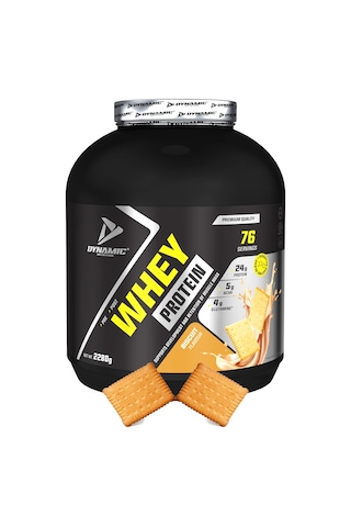 Dynamic Whey Protein Tozu - 2280g-76servis-Sindirim Enzimli-Bisküvi Aromalı