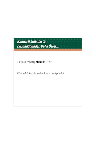 Sitikolin 250 Mg Takviye Edici Gıda 30 Kapsül Ve Magneline Magnezyum Bisglisinat 60 Tablet