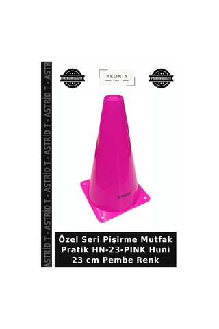 Özel Seri Pişirme Mutfak Pratik Hn-23-pınk Huni 23 Cm Pembe Renk