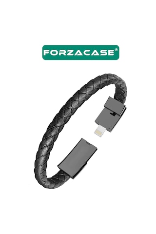 Forzacase FC346 PD 66 W Usb To Lightning Deri Bileklik Şarj Data Kablosu