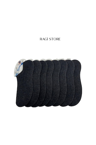 Ragi Store 8'li Sıfır Bilek Unisex Çorap Antrasit