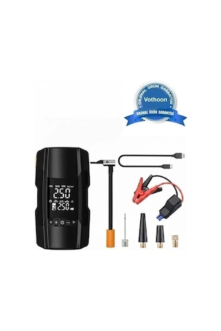 Şarjlı 10.000 Mah Akıllı Dijital Lastik Şişirme Pompası 150 Psı 12v Akü Destekli
