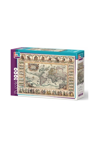 Yappuzz Eski Dünya Haritası 1000 Parça Puzzle