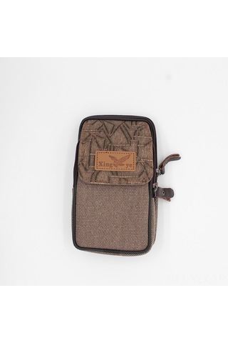 Yaozixa Erkekler İçin Çift Katlı Kemer Cüzdanı - Çalışma/ev Günlük Kullanıma Uygun, Dayanıklı Materyal, 17x10x4 Cm Kahverengi