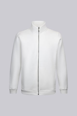 Hatemoğlu Beyaz Regular Fit Pamuklu Tam Fermuarlı Sweatshirt 30228 Beyaz