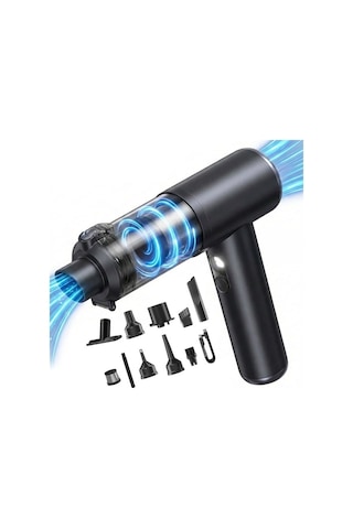 Snapron Snv-3001 100w 17000pa Şarjlı Mini Araç Ve Ev Süpürgesi + Eva Taşıma Çantalı Çok Fonksiyonlu Set Renkli