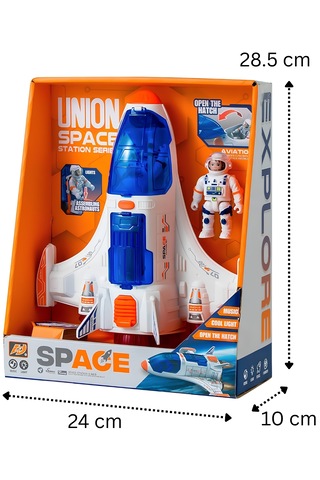 Uzay Gemisi Ve Astronot - Açılabilir Bölmeli Oyuncak Uzay Roketi, Uzay Mekiği 01