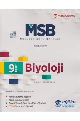 9.Sınıf Biyoloji Msb Modüler Soru Bankası - Eğitim Vadisi