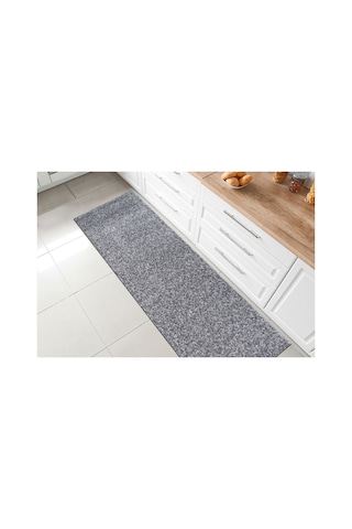 Plato Halı Parantez Saltanat Lüks Oturma Odası, Salon, Antre, Yıkanabilir Polyester Kaymaz Taban Gri Halı