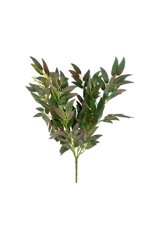Yapay Çiçek Zeytin Yaprağı Demeti 4 Dallı 50cm Kahve Yeşil