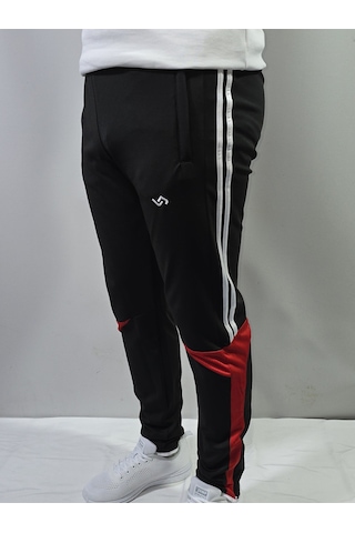 Jump Erkek Scuba Slim Fit Eşofman Altı Siyah/kırmızı