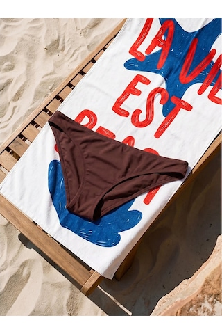 Lcw Dream Kahverengi Uv Korumalı Kadın Düz Bikini Alt