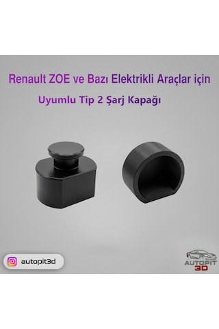 Renault Zoe Ve Bazı Elektrikli Araçlarla Uyumlu Tip 2 Şarj Kapağı