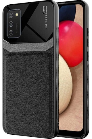 Samsung Uyumlu Galaxy A02s Kılıf Zore Emiks Kapak Siyah