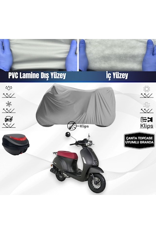 Kuba Bluebird Motosiklet Brandası Çanta Topcase Uyumlu Motor Branda