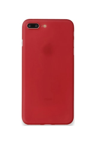 Apple iPhone Uyumlu 8 Plus Uyumlu Kılıf Pp Ultra İnce Kapak - Kırmızı