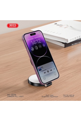 Magsafe Uyumlu Çok Fonksiyonlu Katlanabilir Led Işık Ve Masaüstü Telefon Standı Ss35