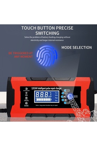 Pazly 12v/24v 180w Akıllı Şarj Cihazı - Lcd Ekranlı, Agm/gel Aküler İçin, Çoklu Koruma