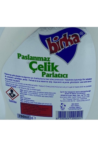Birka Krom Paslanmaz Çelik Yüzey Parlatıcısı 6 x 750 ML