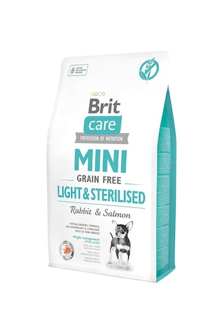 Light & Sterilised, Minik Irk - Kısırlaştırılmış Köpekler İçin, Tahılsız, Hipoalerjenik Tavşan Etli Ve Somon Balıklı Kuru Mama, 2 Kg