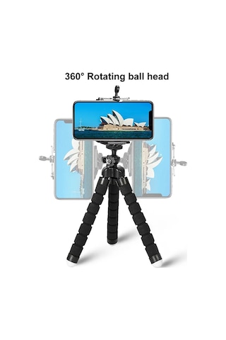 18 Cm Süngerli Ahtapot Tripod Telefon Tutucu Aparat
