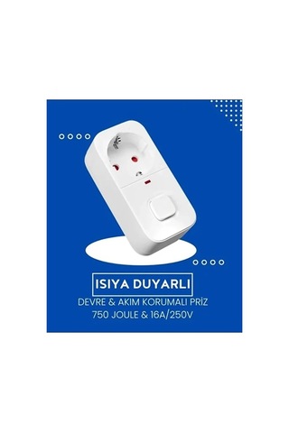 Vothoon Isıya Duyarlı Devre Ve Akım Korumalı Duvar Tekli Anahtarlı Priz Fiş 16a/250v 750 Diğer