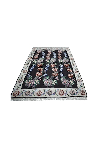Zehra Abla Halı Yeni El Dokuma Şaheser Güllü Çiçekli Karabağ Yün Kilim 7001 Çok Renkli