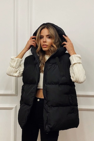 Ess Moda Giyim Şişme Yelek Mont Siyah Siyah