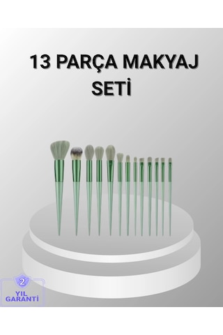 Mey İthalat 13 Parça Makyaj Fırça Seti Ergonomik, Dökülme Yapmayan, Taşınabilir