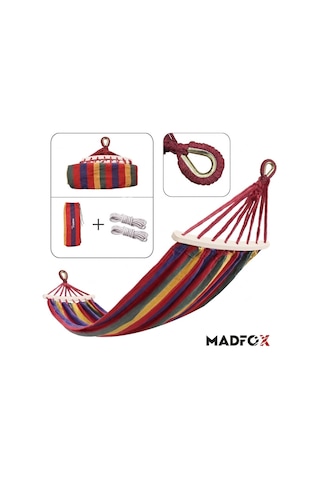 Madfox Tree Bed Lightweight Canvas Hamak Kırmızı
