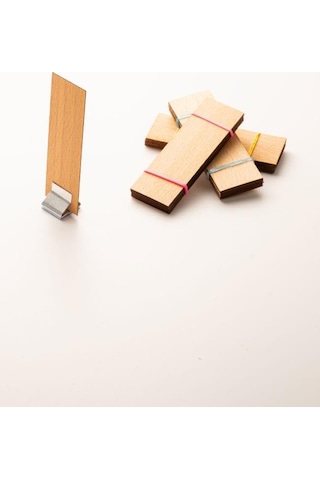 Rufus Concept Ahşap Mum Fitili + Yapışkanlı Sehpa - 30 Adet 25mm X 75mm X 0,5mm Genel