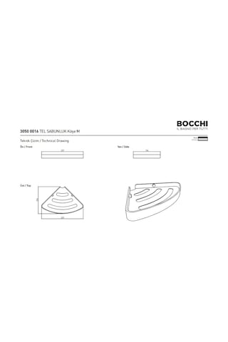 Bocchi Tel Sabunluk Köşe Krom 3050-0016 Krom