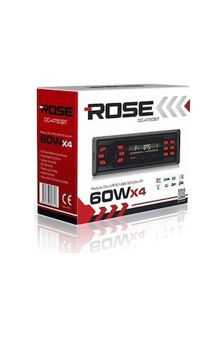 Rose Dc-4750bt 60w X 4 Bluetooth, Tf Card, Aux, Usb, Oto Teyp