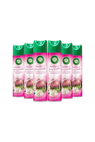 Airwick Sprey Aerosol Manolya Ve Kiraz Çiçeği Oda Kokusu 6 X 300 Ml