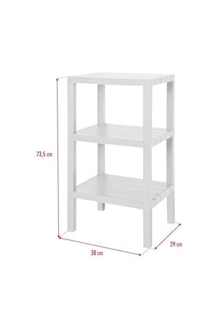 3 Katlı Beyaz Raf Kitaplık & Banyo Düzenleyicisi 73,5 Cm Çok Renkli