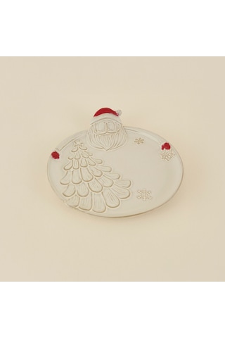 Karaca Home New Year Yılbaşı Santa Dekoratif Tabak 28,7 X 26,3 X 5,5 Cm