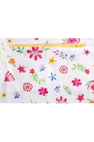 Fastbuy Kadınlar İçin Uzun Bağlı Ayarlanabilir Pamuklu Mutfak Önlüğü 19 Happy Florals Sweety Diğer