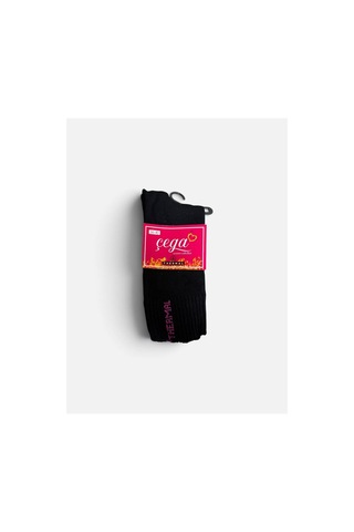 Çega Socks Çega Dikişsiz Kalın Kışlık Termal Çorap Kadın 6'lı Siyah Siyah