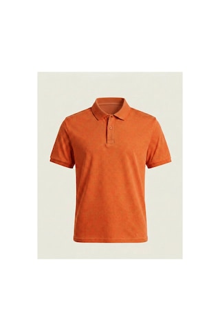 Kidsmadamiko Kız Çocuk Kısa Kollu Okul Polo Yaka T-shirt 5-17 Yaş Bedenler Turuncu