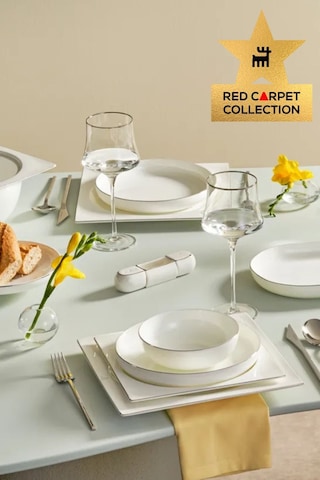 Karaca Red Carpet Collection Fine Pearl Extra Nish 58 Parça 12 Kişilik Yemek Takımı Platin