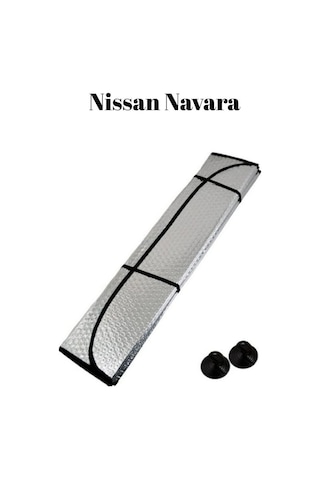 Nissan Navara Uyumlu Ön Cam Güneşlik Perde Balonlu Metalize Alüminyum Katlanabilir Araç Güneşliği 165x85cm Büyük Boy