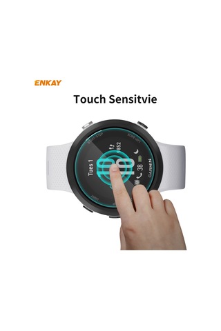 Garmin Swim 2 İçin Enkay Hat-prince 0.2mm 9h 2.15d Kavisli Kenar Temperli Cam Ekran Koruyucu Film İzle