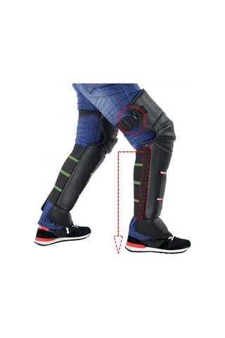 Dinosaurs Sol Sağ Motosiklet Diz Bacak Sıcak Koruyucu Motocross Diz Pedleri Rüzgar Geçirmez Yeşil