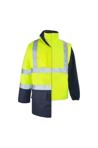 Max Safety 5+1 Oxford Parka Sarı-lacivert Xl