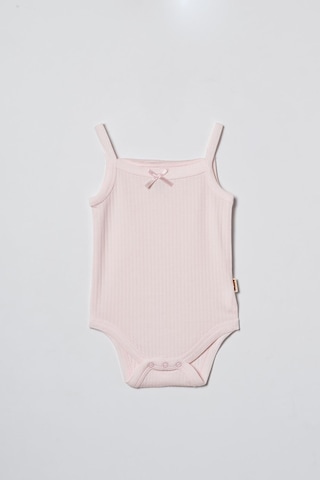 Babycosy Organic Wear Bebek 2li Askılı Zıbın Body %100 Organik Pamuk - Bebek Ve Yenidoğan Serisi -csym31121 Pembe