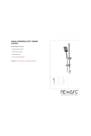 Aqua Krom Banyo Üst Takımı 430525 Krom