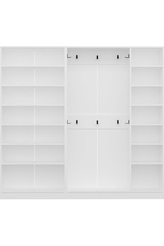 Minar Kale210 5 Kapaksız 3 Bölme Raf Portmanto Beyaz