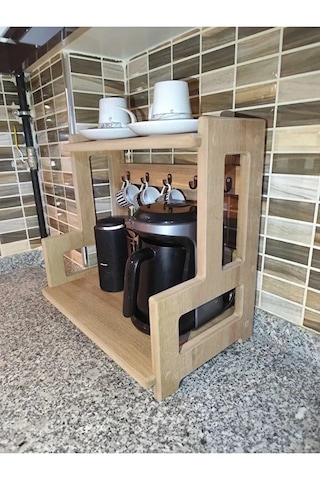 Tezgah Üstü Raf Kahve Köşesi Raf Baharatlık